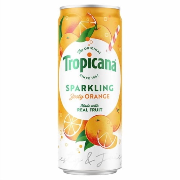 Tropicana Sparkling Orange 250ml, British Import (Pack of 6)