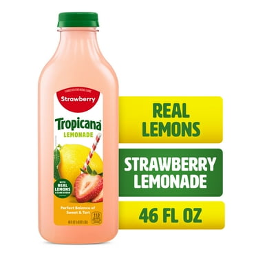 Tropicana Strawberry Lemonade, Made with Real Lemons, 46 fl oz Bottle
