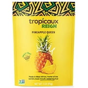 Tropicaux Reign Organic Non-GMO Dried Pineapple No Sugar Added, 3oz, Pack of 2 (6oz Total)