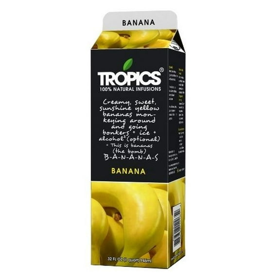 Tropics Banana Drink Mix, 32 Ounce -- 12 per case.