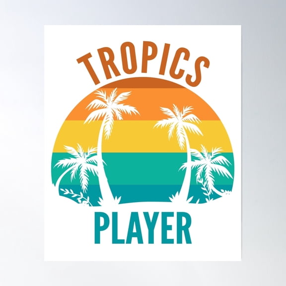 Tropics Player Poster Wall Art, Modern Wall Decor, 24x36 UNFRAMED