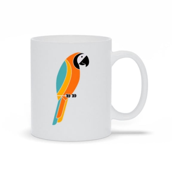 Tropil Parrooffee Mug Colorful aw Design.