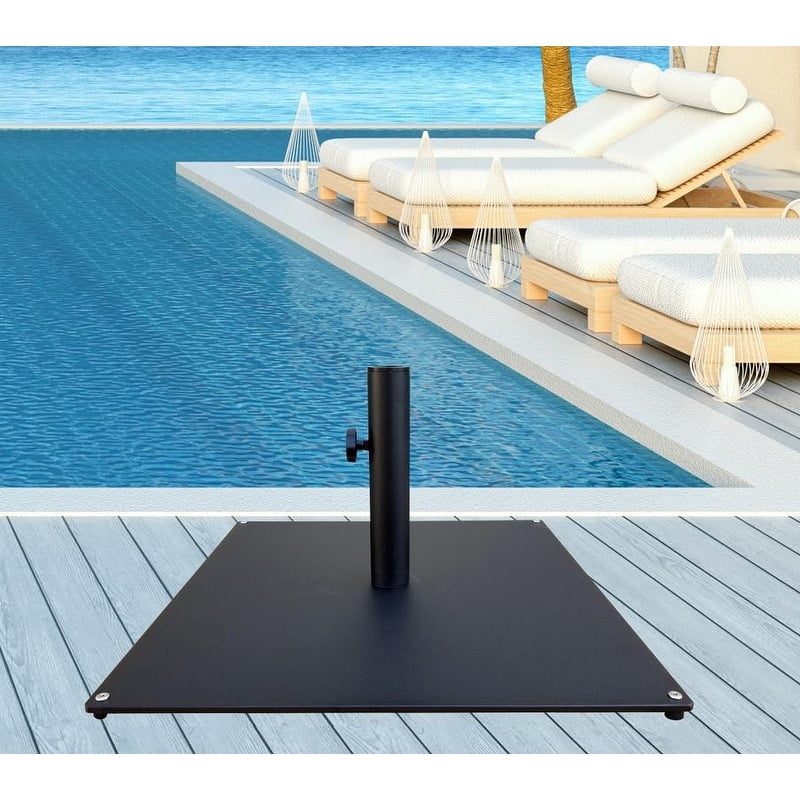 Tropishade Black Steel Umbrella Base - Walmart.com