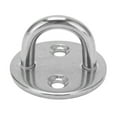 Trosgynnu Pad Eye Plate U Hook Round Stainless Steel Heavy Duty Rustproof for Door Boat Hammock