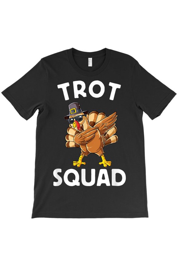 Trot Squad Dabbing Turkey Thanksgiving Day Pilgrim Boys, Holiday G19614 Unisex T-Shirt, Up to Size 5XL