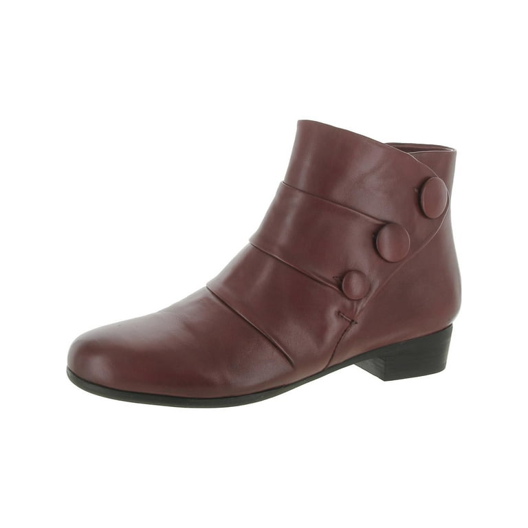 Trotters Womens Mila Leather Button Ankle Boots Walmart