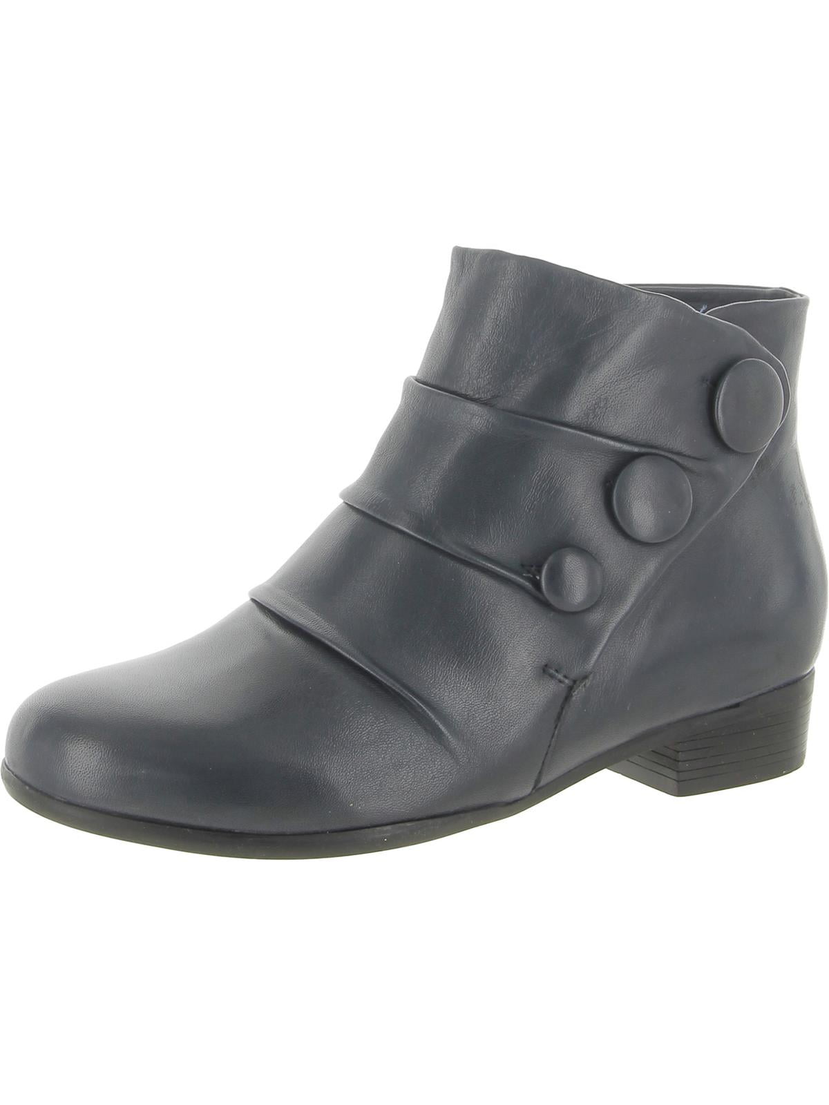 Trotters Womens Mila Leather Button Ankle Boots Walmart