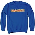 thumbnail image 1 of Trouble Logo Adult Crewneck Sweatshirt Royal Blue, 1 of 1