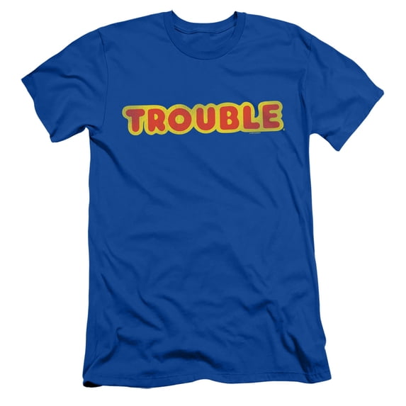 Trouble Logo S/S Adult 30/1 T-Shirt Royal Blue
