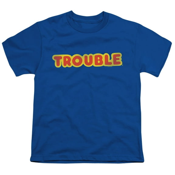 Trouble Logo S/S Youth 18/1 T-Shirt Royal Blue