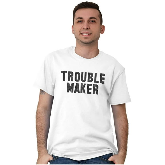 Trouble Maker Rebel College Party Men's Graphic T Shirt Tees Brisco Brands M