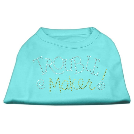 Pet Dog Cat Shirt Rhinestone, "Trouble Maker"
