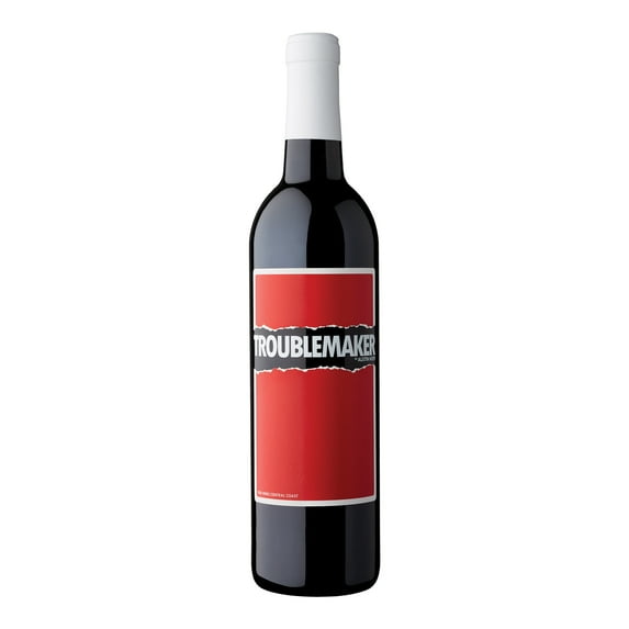 Troublemaker Red Blend Wine by Austin Hope, California Wine, 750 ml Glass Bottle, 14.5% ABV, Aromatic Dark Fruit Flavors