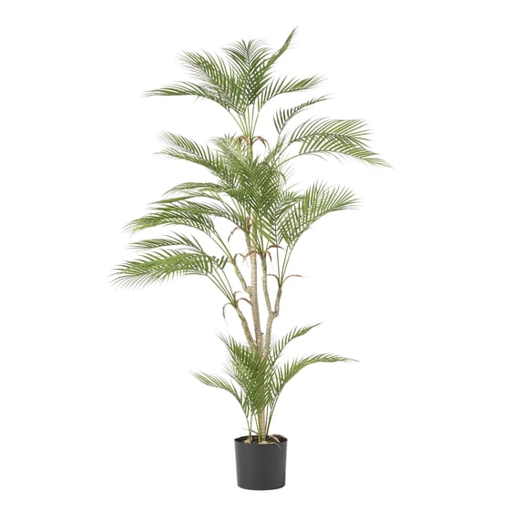 Troup 4' x 2.5' Artificial Tabletop Palm Tree, Green