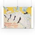 thumbnail image 1 of Troupe de Mlle Eglantine Vintage Poster (artist: Toulouse Lautrec, Henri De) France c. 1896 (24x36 Giclee Gallery Print, Wall Decor Travel Poster), 1 of 1