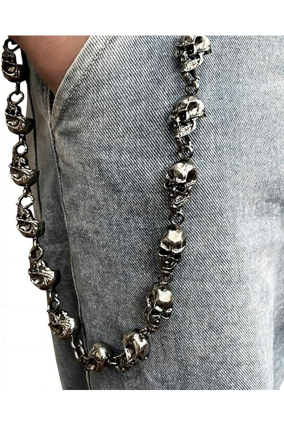 Trouser Chains for Men Pants Chain Jean Chains Belt Chain Biker Wallet Chain Skull Pants Chains for Men Biker Chain Punk Heavy Skull Goth Accessories