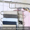 thumbnail image 1 of Trouser Pants Hanger Holder 5-Layer S Shape Space Saver Clothes Jean Closet Rack, 1 of 6