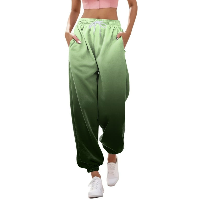 Trousers For Women Casual Print Bottom Sweatpants Pockets High Waist Sporty Gym Athletic Fit Jogger Pants Women Warm Pants Casual Plaid Dress Pants for Women Business Casual Track Pants Wide Leg