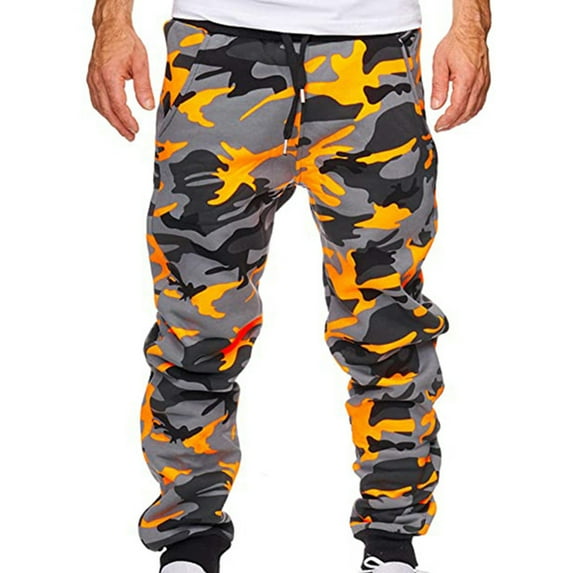 Trousers Jogger Camouflage Ankle Banded Mid Waist Men Cargo Pants for Autumn