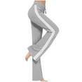 thumbnail image 1 of Trousers Pants for Women New Wide Leg Yoga Pants for Women Drawstring High Waisted Sweatpants Comfy Stretch Casual Pants Athletic Work Yoga Pants Women Sweatpants Women's Pants New Gray 3XL, 1 of 9
