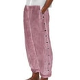 thumbnail image 1 of Trousers Pants for Women Summer Fashion Striped Print Button Casual Versatile Loose Nine Point Summer Pants for Women 2024, 1 of 5