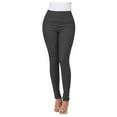 thumbnail image 1 of Trousers for Women Casual Classical Blue High Waist Ripped Flare Elastic Stretchy Comfy Loose Womens Pants, 1 of 5