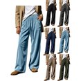 thumbnail image 1 of Trousers for Women High Rise Flared Wide Leg Slacks with Front Crease, Versatile Business Casual Pants, 1 of 7