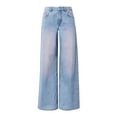 thumbnail image 1 of Trousers for Women Loose Wide Leg Leg Straight Mopping Denim Casual Flare Stretchy Elastic Trendy Pants for Women, 1 of 5