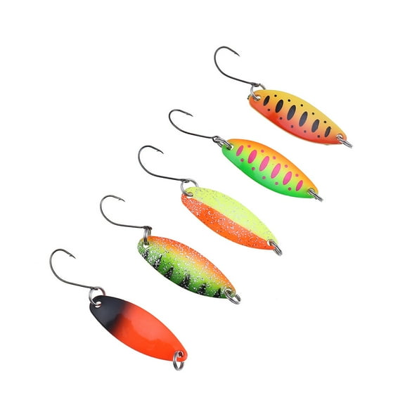 Trout Blinker Spoon Set 5PCS 34cm 35g Japanese Tugboat Design for Fishing