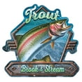 thumbnail image 1 of Trout Brook & Stream Fishing Novelty Sign | Indoor/Outdoor | Funny Home Décor for Garages, Living Rooms, Bedroom, Offices | SignMission personalized gift Wall Plaque Decoration, 1 of 1