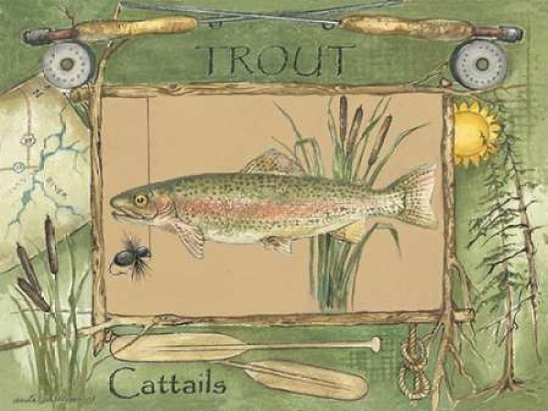 Trout Canvas Art - Anita Phillips (18 x 24)