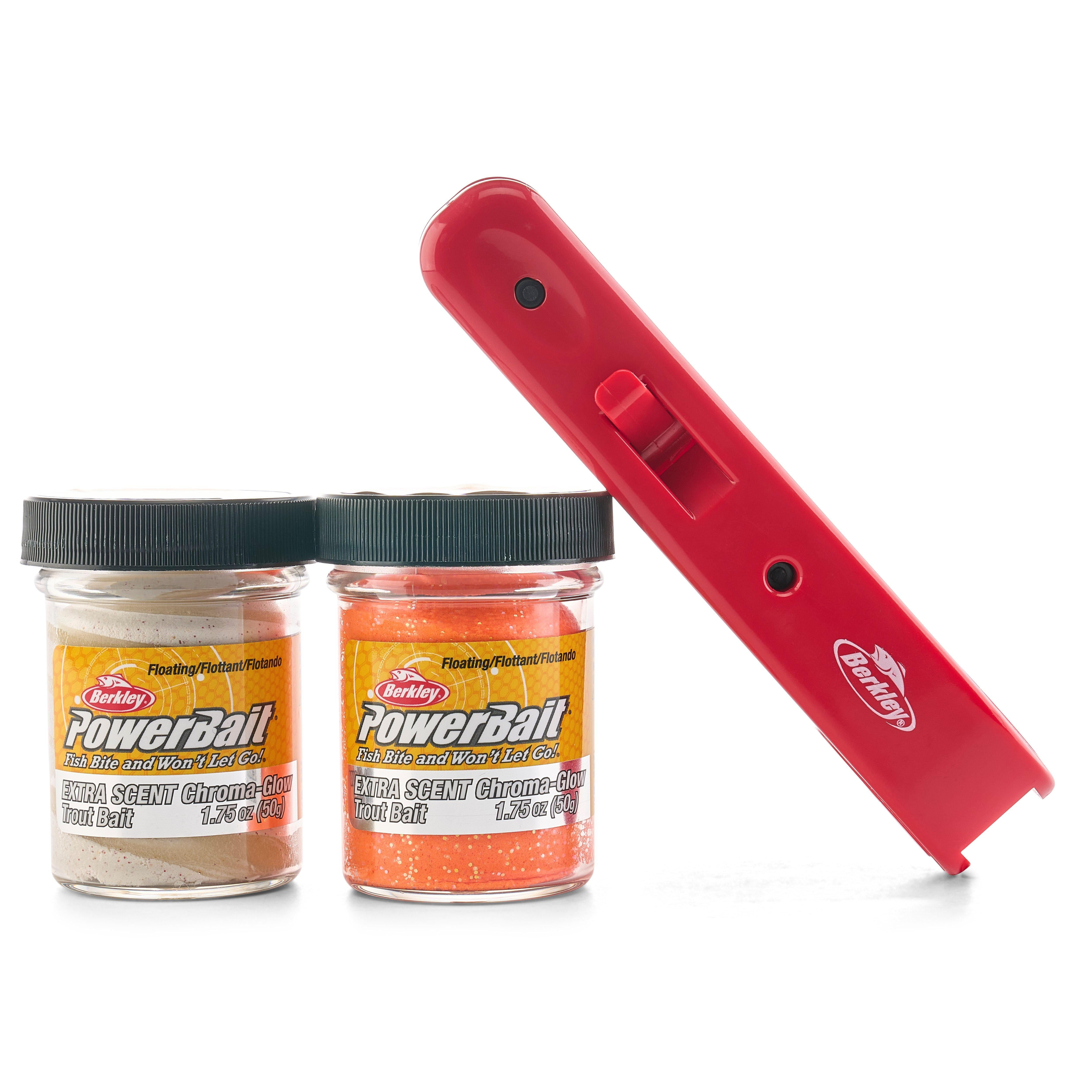 Berkley Trout Dough Molding Multipack, , Mallow Glow Red Fleck and Orange Glitter