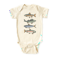 thumbnail image 1 of Trout Fish Baby Bodysuit Fishing Tshirt for Kids Toddler Tee Cute Baby Gift for Baby Clothes Fishing Outfit 0-3m Natural, 1 of 2