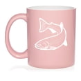 thumbnail image 1 of Trout Fish Ceramic Coffee Mug Tea Cup Gift (11oz Light Pink), 1 of 1
