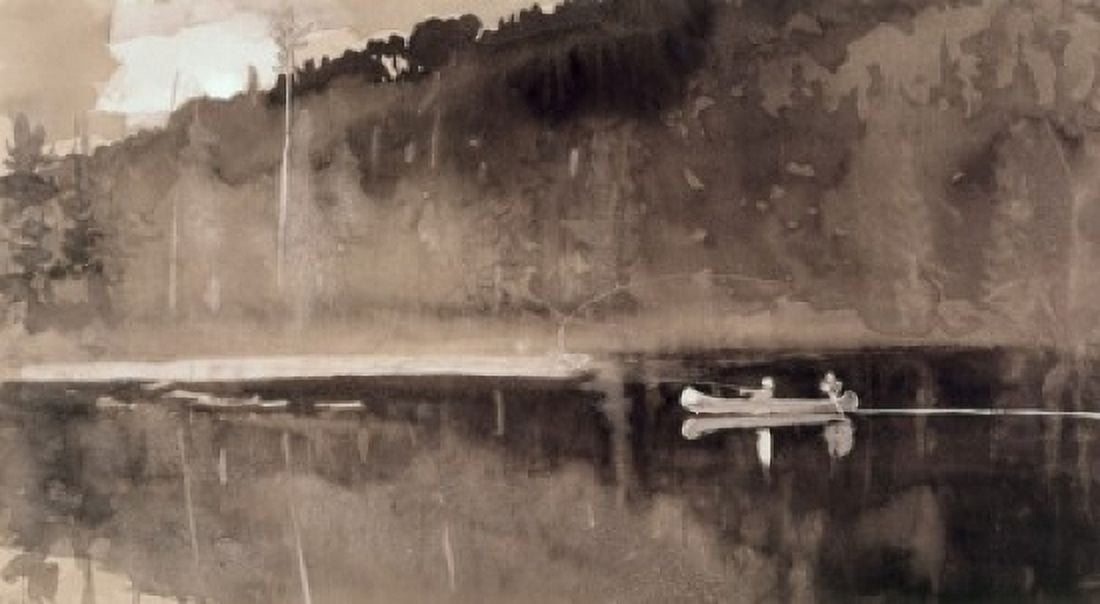 Trout Fishing Lake St John 1895 Homer Winslow (1836-1910 American) William Wilkins Warren Fund Canvas Art - Winslow Homer (18 x 24)