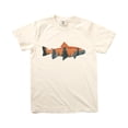 thumbnail image 1 of Trout Fishing Shirt for Men and Women Fish Sunset Tree Line Unisex Graphic T-Shirt Ivory Shirt Adult Large, 1 of 4