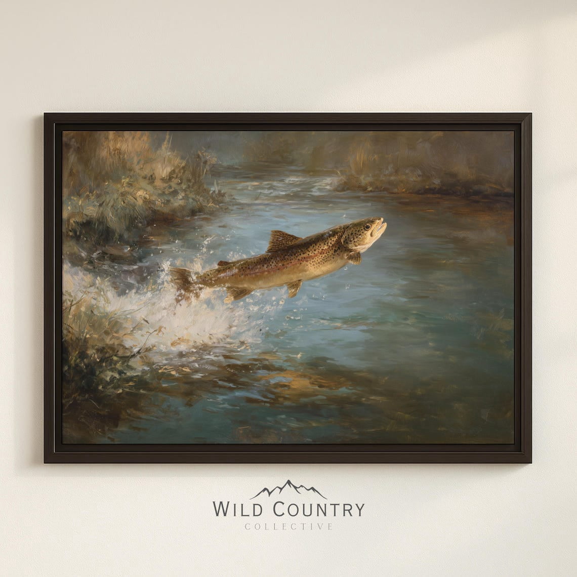 Fly Decor Trout Fishing Vintage Fly For Cabin Fisherman Nature Wall Art, Living ...