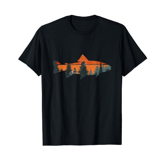 Trout Fly Fishing Nature Outdoor Fisherman Gift T-Shirt