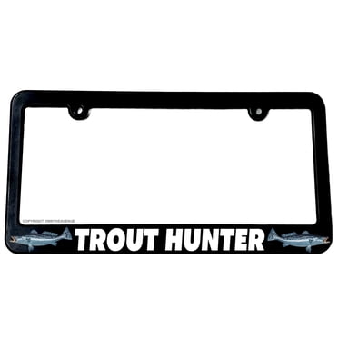 Fishing Life With Bass 6x12 Aluminum License Plate – American Flag & Bass Design