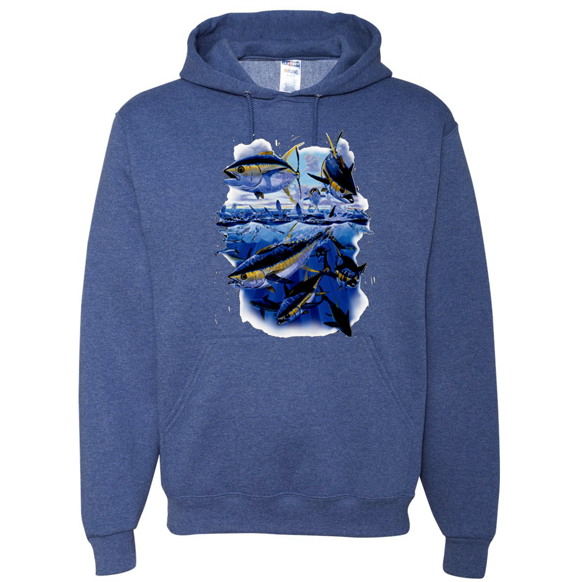 Trout LargeMouth Bass Fish Fishing Lovers Mens Hoodies, Vintage Heather ...