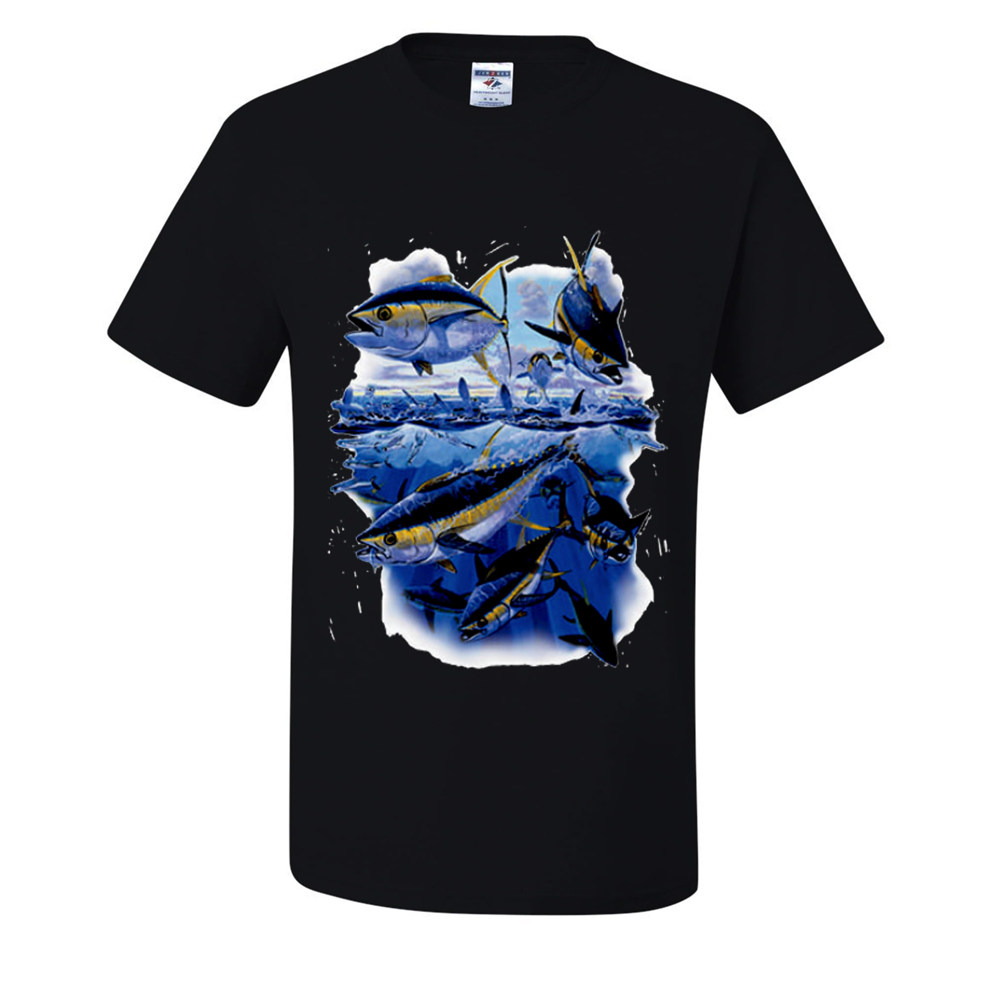 Trout LargeMouth Bass Fish Fishing Lovers Mens T-shirts , Navy Blue, 5XL