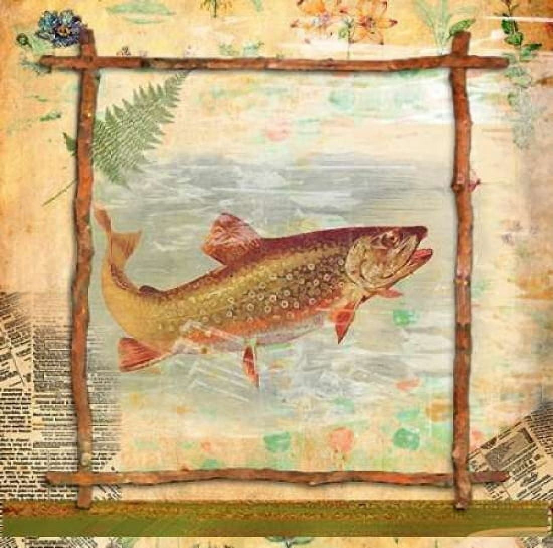 Trout Nature Canvas Art - Walter Robertson (24 x 24)