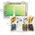 thumbnail image 1 of Trout Slayer 28 Piece Fishing Kit, Includes 20 Crawdad Bodies and 8 Size 6 Long Shank Hooks, Great for Small Streams and Lakes, Catches All Species, White, 1 of 6