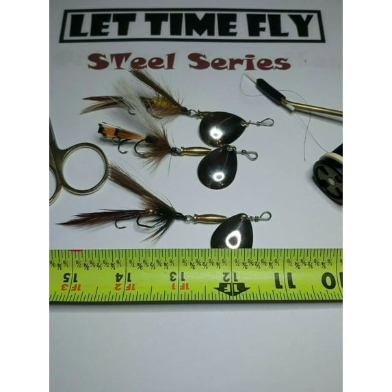 Trout spinner 1/4 oz inline spinner lot of 3 sliver spoon LTFFLIES.COM