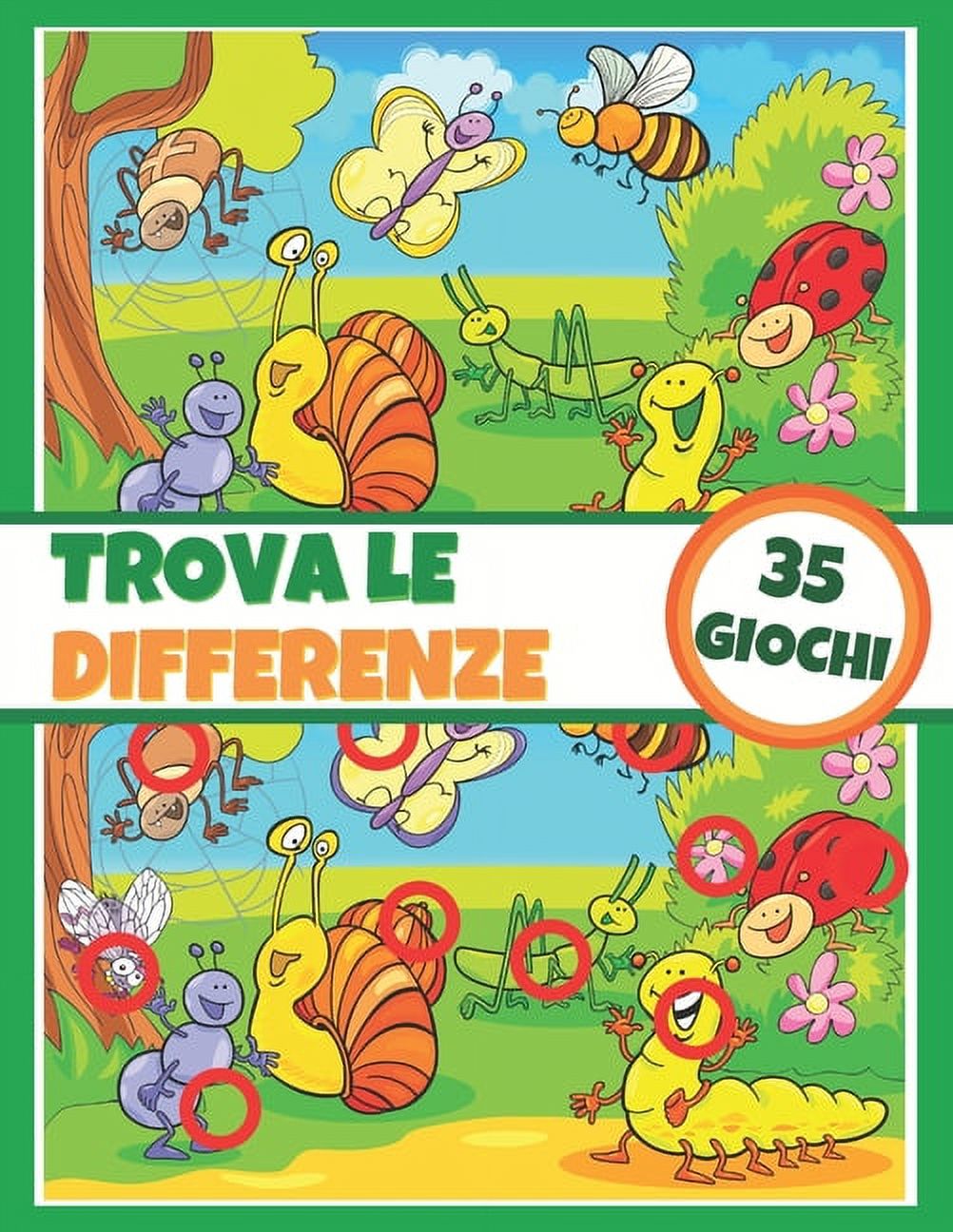 Trova le differenze - 35 giochi: Libro di attività per bambini - Libro di giochi - A partire da 5 anni - Completamente colorabile (Paperback) - image 1 of 1