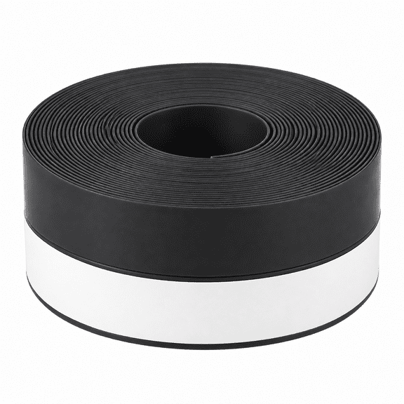 Trovehand Weather Stripping, 1.38-Inch Wide Self-Adhesive Silicone Seal Strip, Flexible Draft Blocker for Doors and Windows