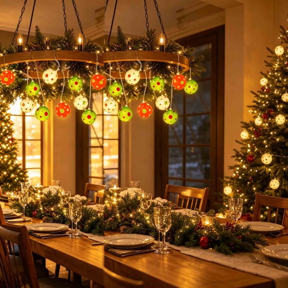 Trovenix Christmas String Lights Decorative Ball Ornaments Colorful Dot Lights 10 FT 20 LED USB Powered For Tree Mantel Window Holiday Party Decor