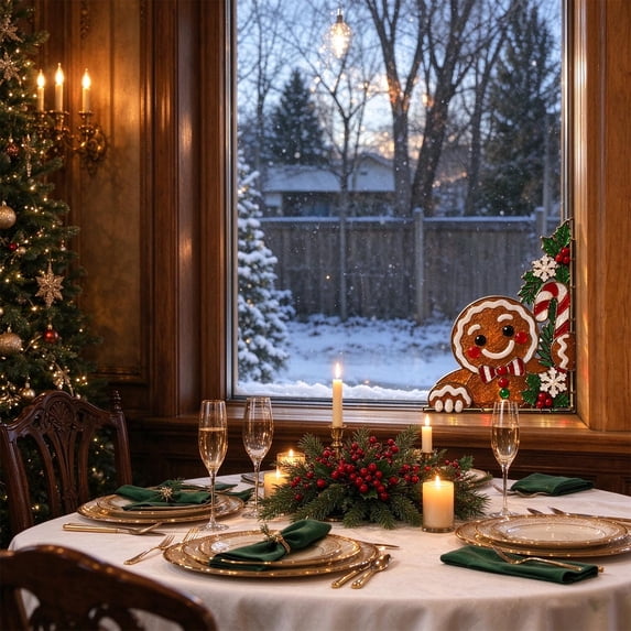 Trovenix Christmas Window Decoration Xmas Window Cling Sticker Holiday ...