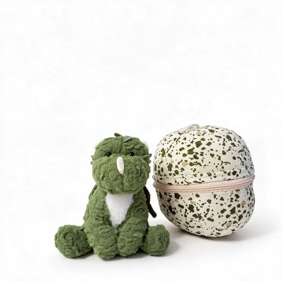 Trovenix Cute Dinosaur Egg Plush Doll, Winged Dinosaur Soothing Stuffed Toy, Ugly Cute Soft Stuffed Doll Gift for Kids Boys Girls Birthday Holiday Present