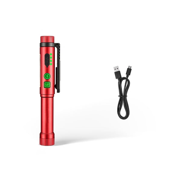 Trovenix Multifunctional Pen-Shaped Strong Work Light Long-Range Dual Light Source Lithium Battery Portable Flashlight Magnetic for Auto Repair Inspection